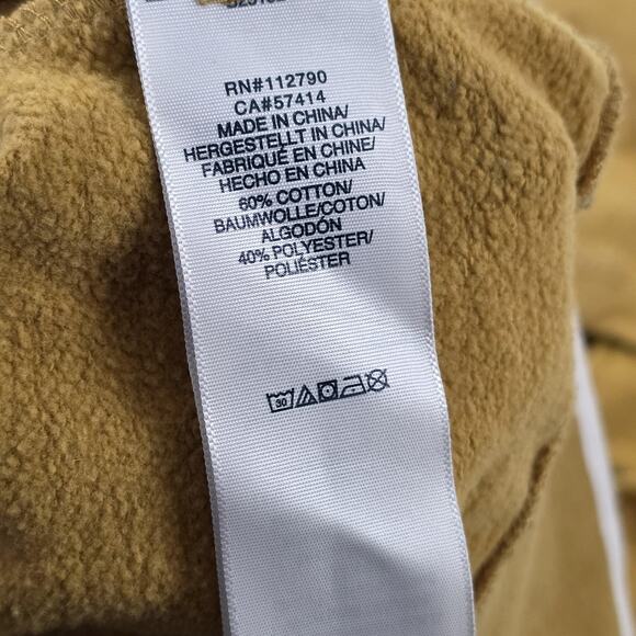 True Religion Hoodie Mens Small Tan Pullover Embroidered Logo Retro Streetwear - Picture 8 of 11